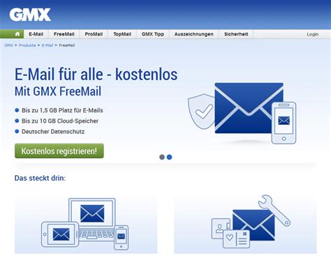 e-mail adresse kostenlos ohne registrierung|Freemail GMX 